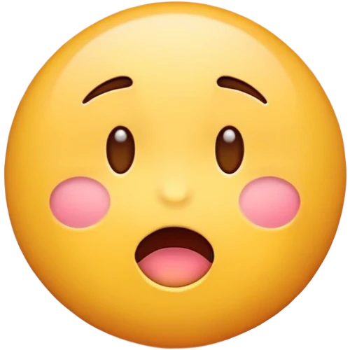 yellow emoji face moaning with blush emoji