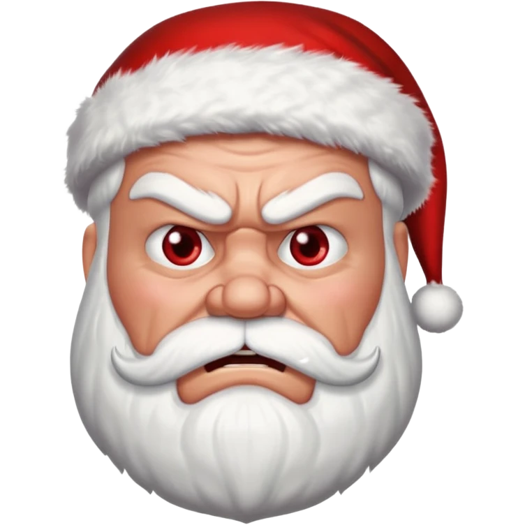 angry santa with furrowed brows emoji