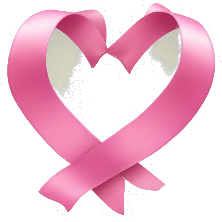 Pink ribbon heart. emoji