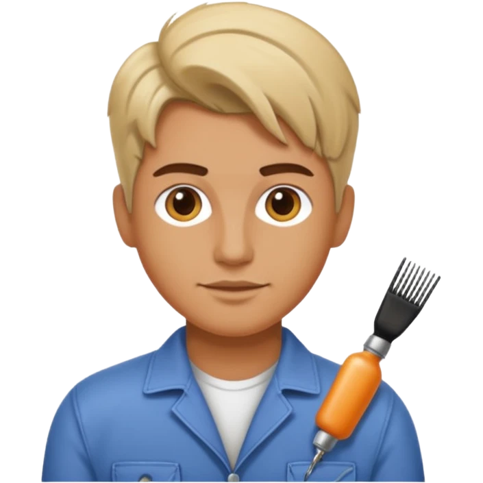 hairstylist with casual clothes emoji
