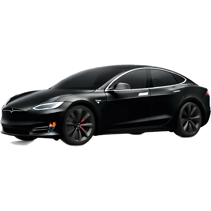 Black Tesla car front view  emoji