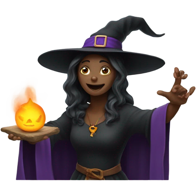 Witch casting spells  emoji