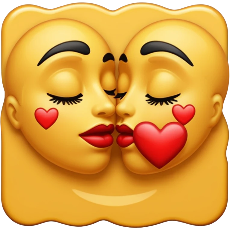 💋 Make kiss stamp in black colour emoji