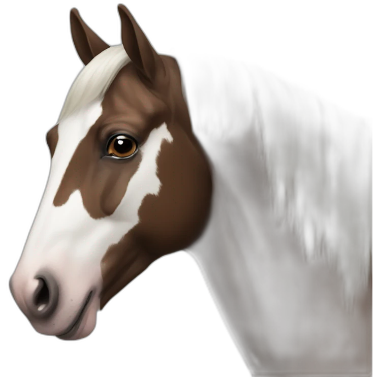 Horse piebald emoji