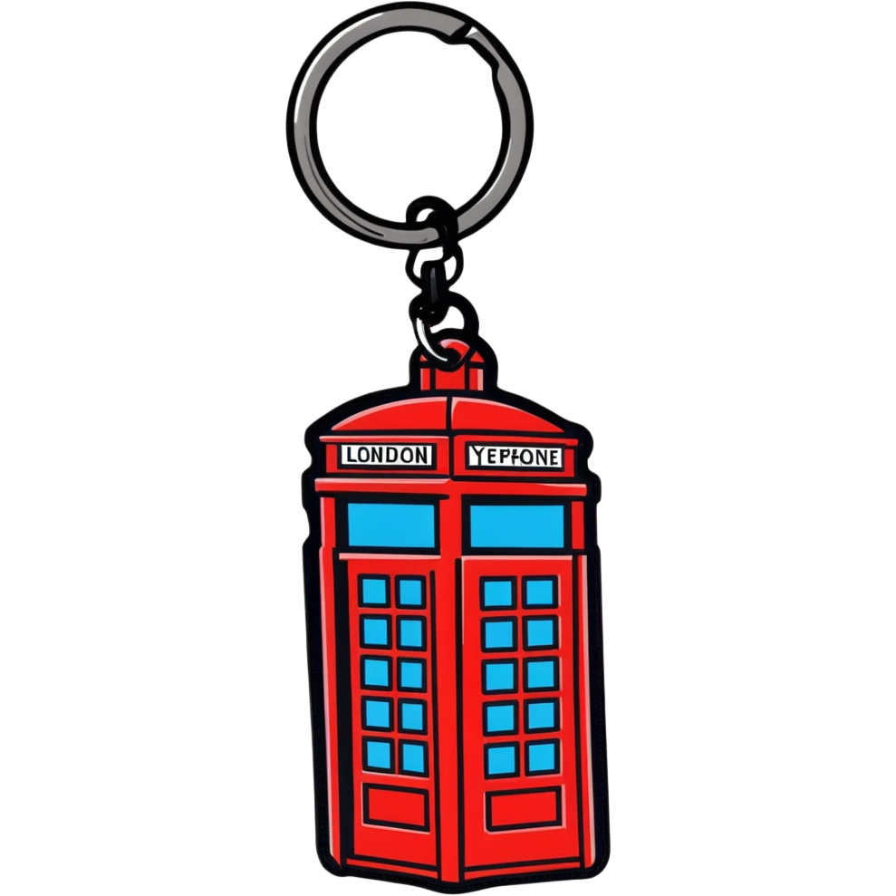 London red phone box keyring emoji