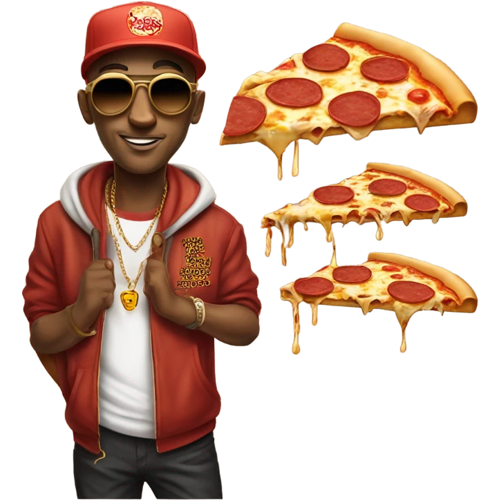 Hip hop pizza emoji