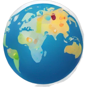 logo from a international school with some dots and the world map emoji