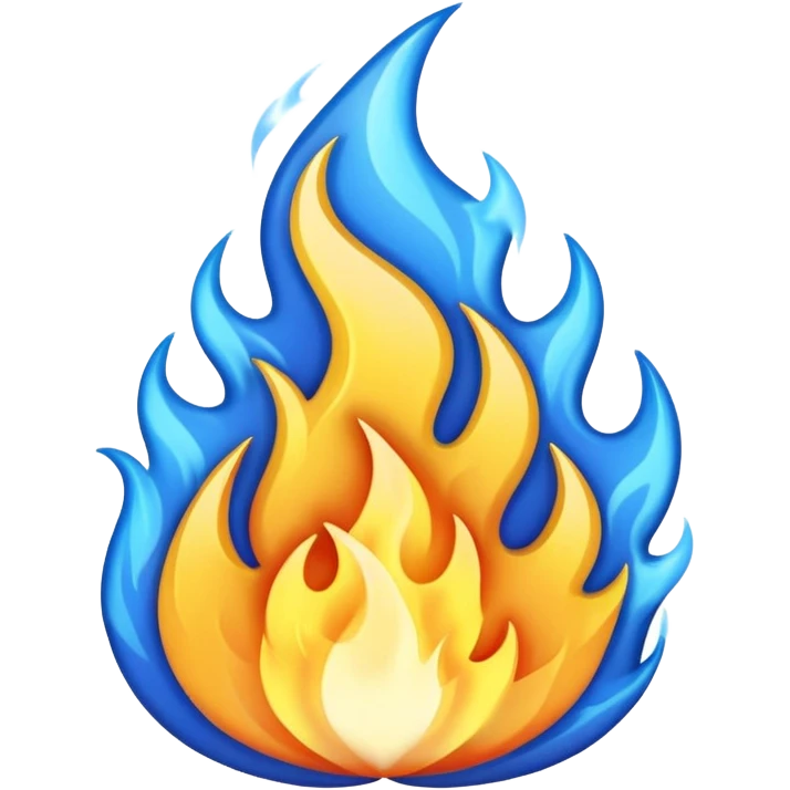 Create a blue flames emoji emoji