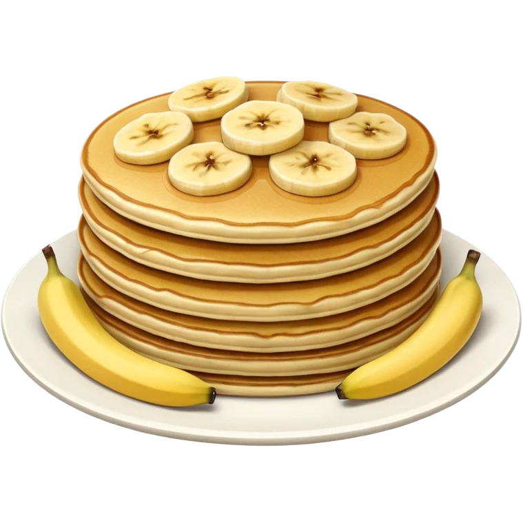 Pancakes with bananas on top emoji