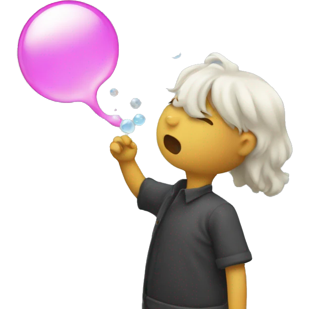 Emoji blowing bubble  emoji