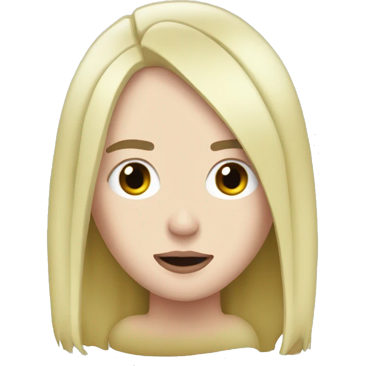 Billie eilish with red root
 emoji
