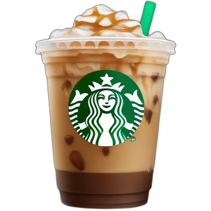 A starbucks iced coffee emoji