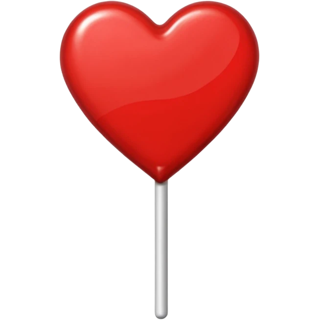 Red heart shaped lollipop emoji