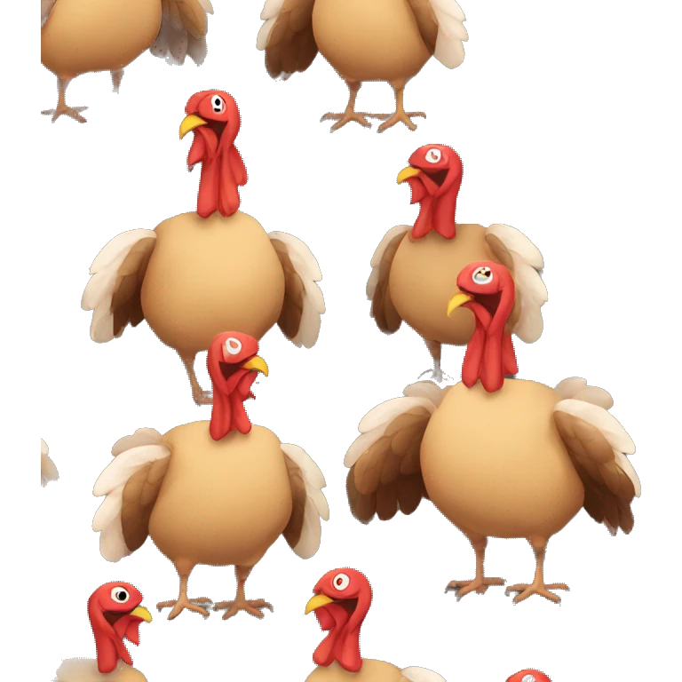 Really buff turkey emoji