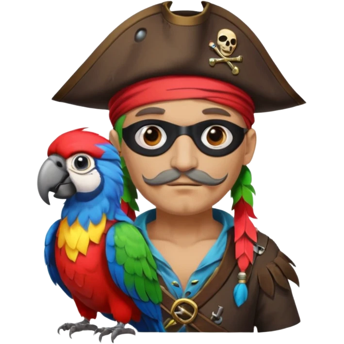 pirate and parrot emoji