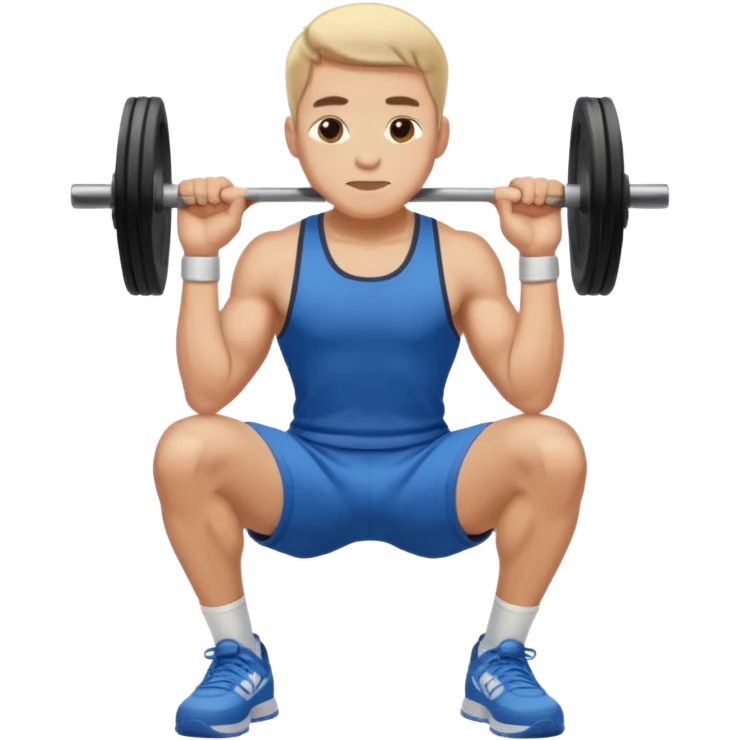 a man squats emoji