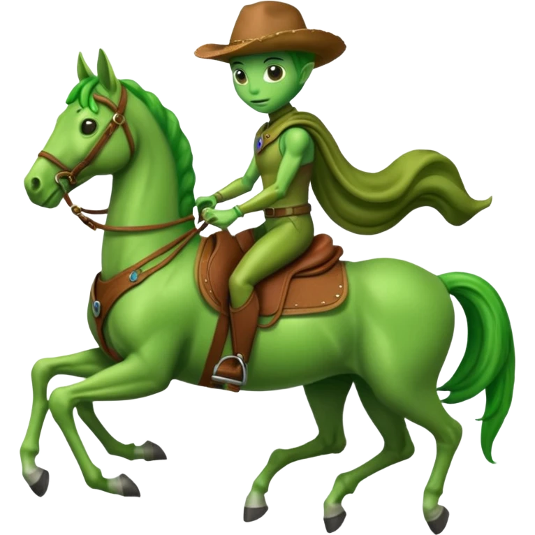 Alien on horse. emoji