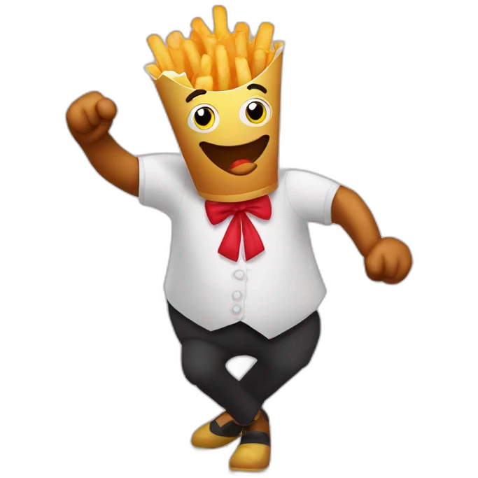 Patas fritas bailando emoji