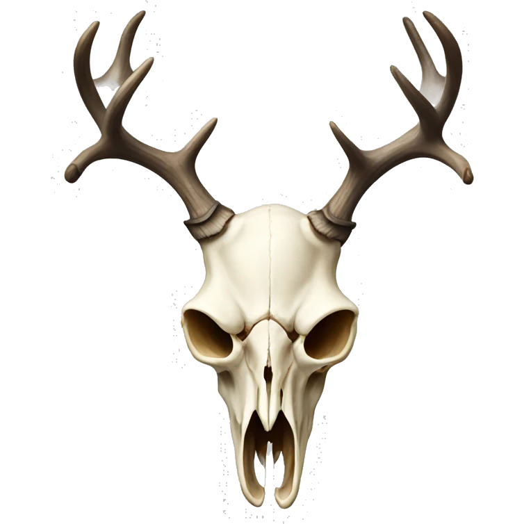 Deer skull with antlers emoji