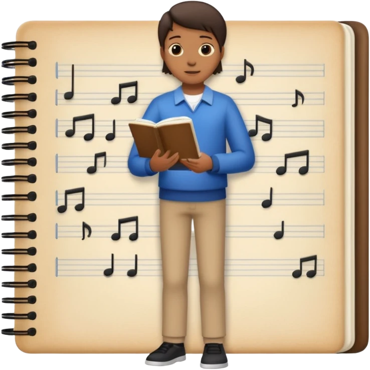 stand music notebook emoji