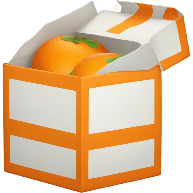 Open Orange box  emoji