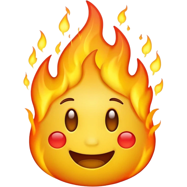 The emoji yellow On fire emoji