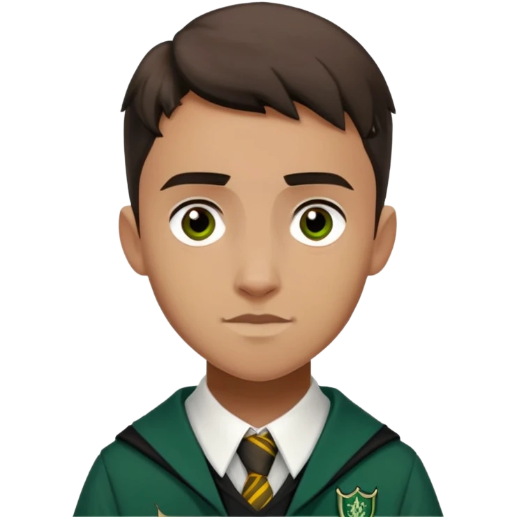 Marcus Flint in harry potter, wear hogwarts slytherin uniform emoji
