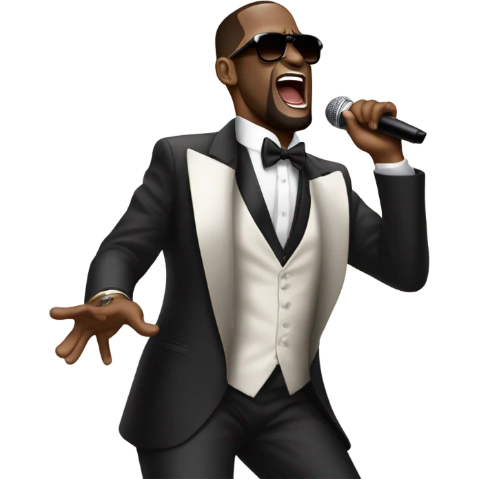 R. Kelly singing  emoji