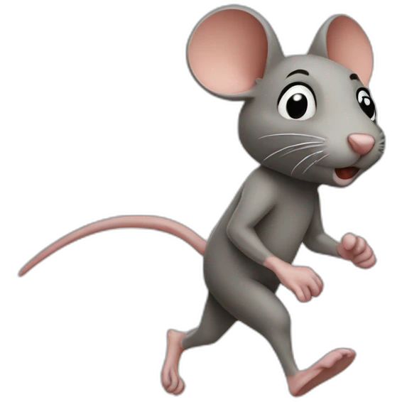 running away rat emoji