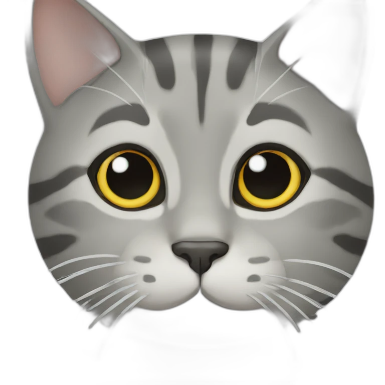 with and grey tabby cat emoji