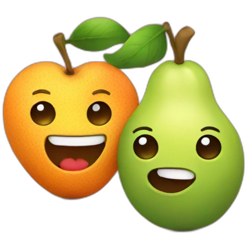 fruit eating another fruit emoji