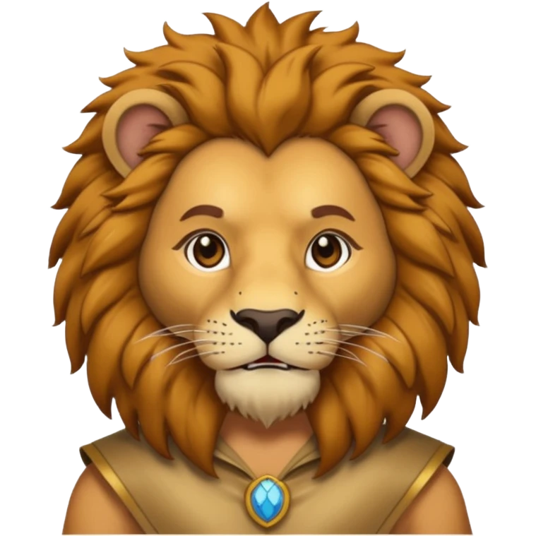 man in lion  costume  emoji
