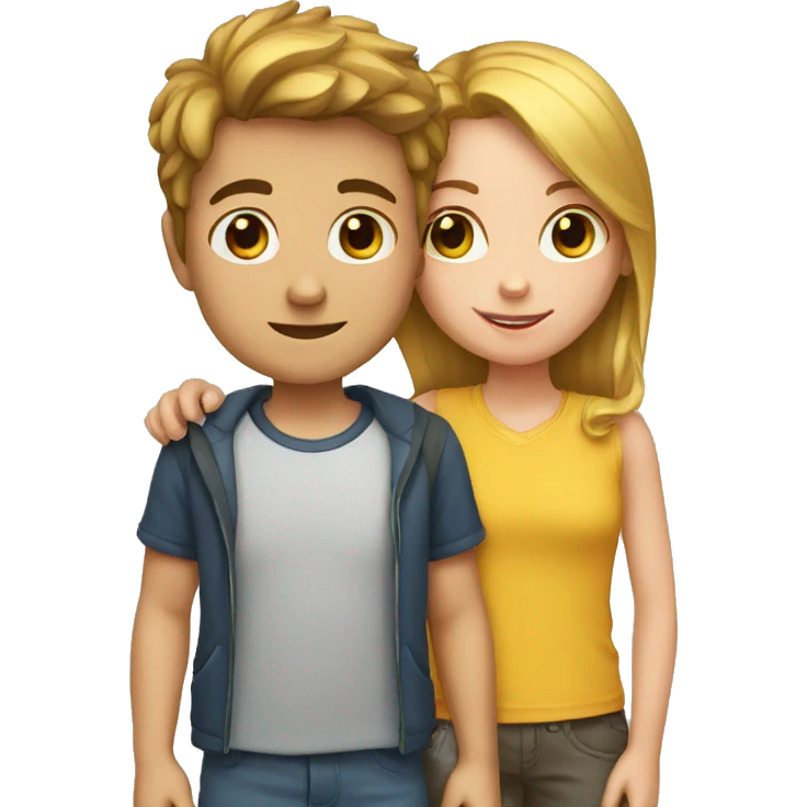 Boy with girl emoji