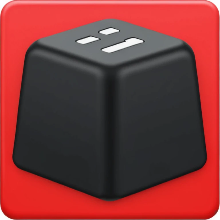 1 keycap with red background emoji