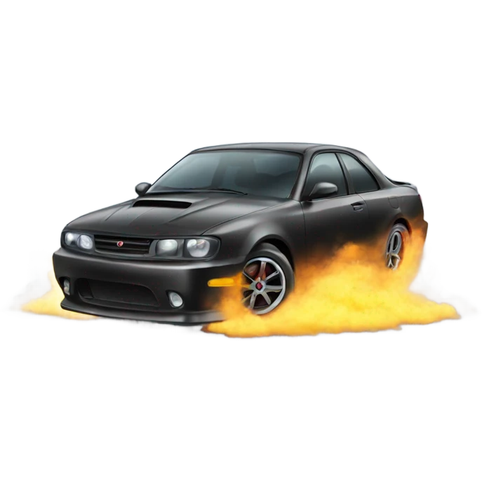 Car doing burnout emoji