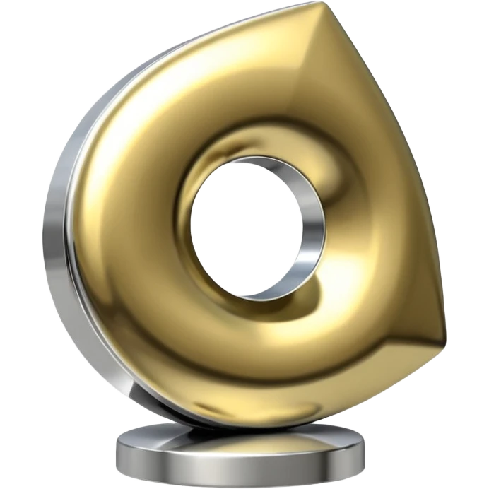 A modern abstract sculpture emoji