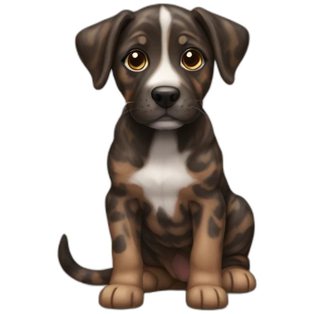 Brindle puppy emoji