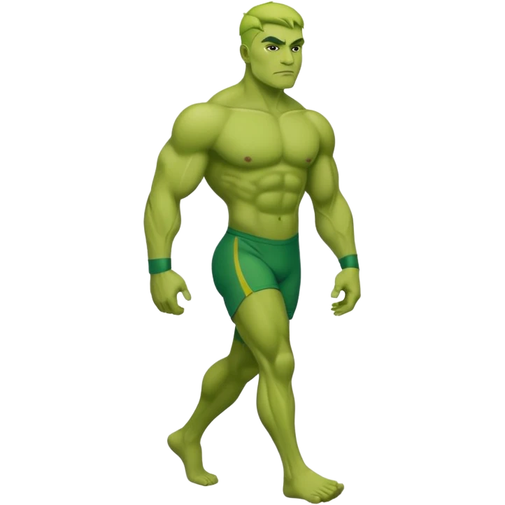 Green walking man emoji