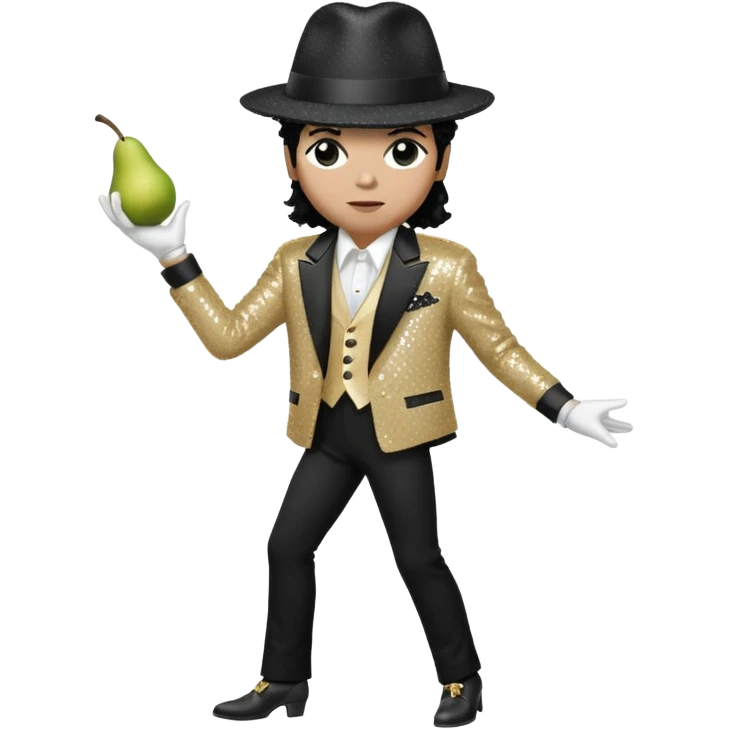 eine birne als micheal jackson verkleidet emoji
