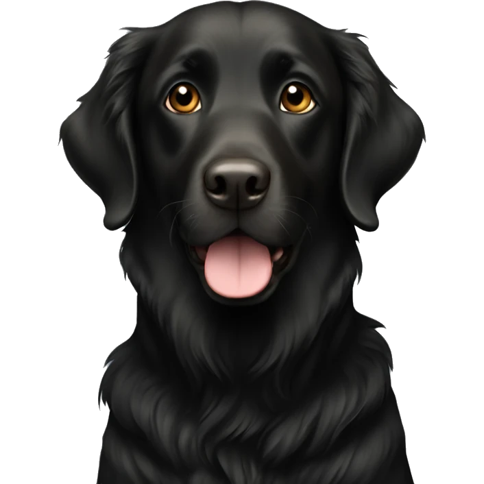 A black coat retriever  emoji