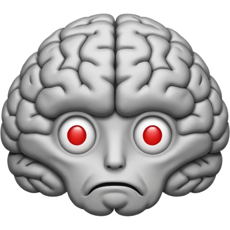 Brains emoji with red x over (to signify no brains)it emoji