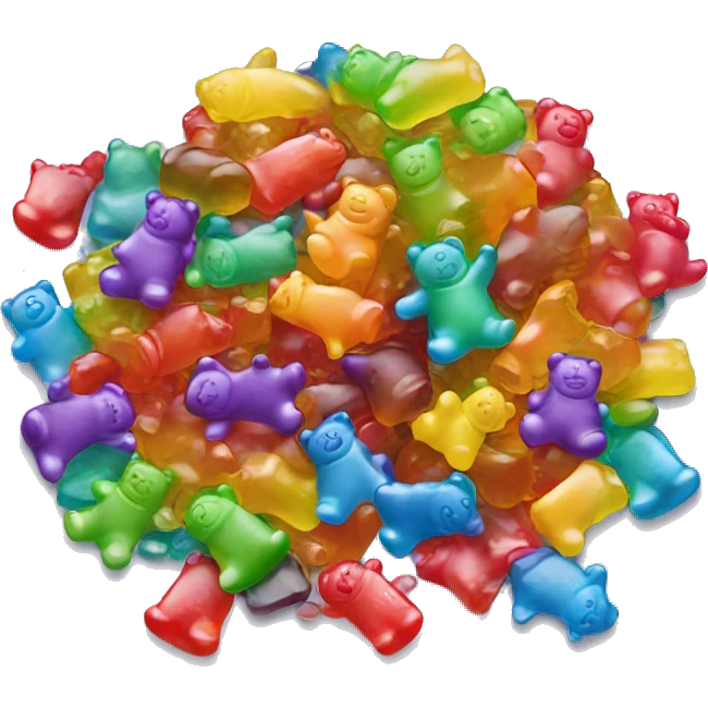 Gummy bear pile emoji