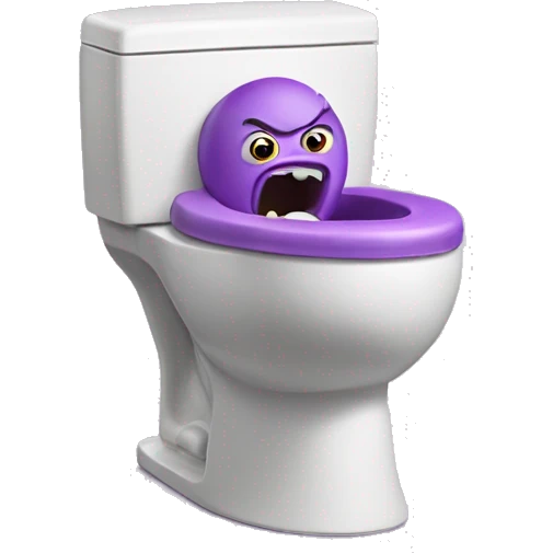 Skibidi toilet drinking the grimace shake emoji