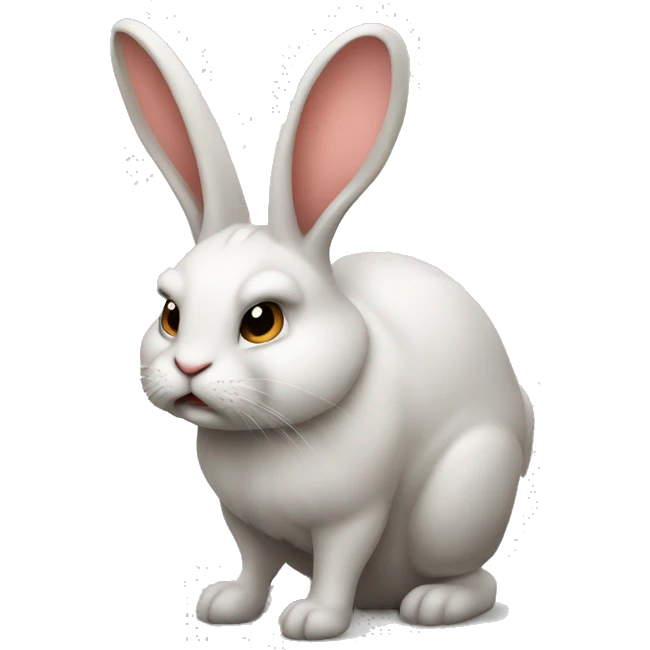 rabbit body unhappy emoji