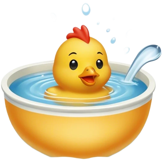 Swimming in chicken emoji