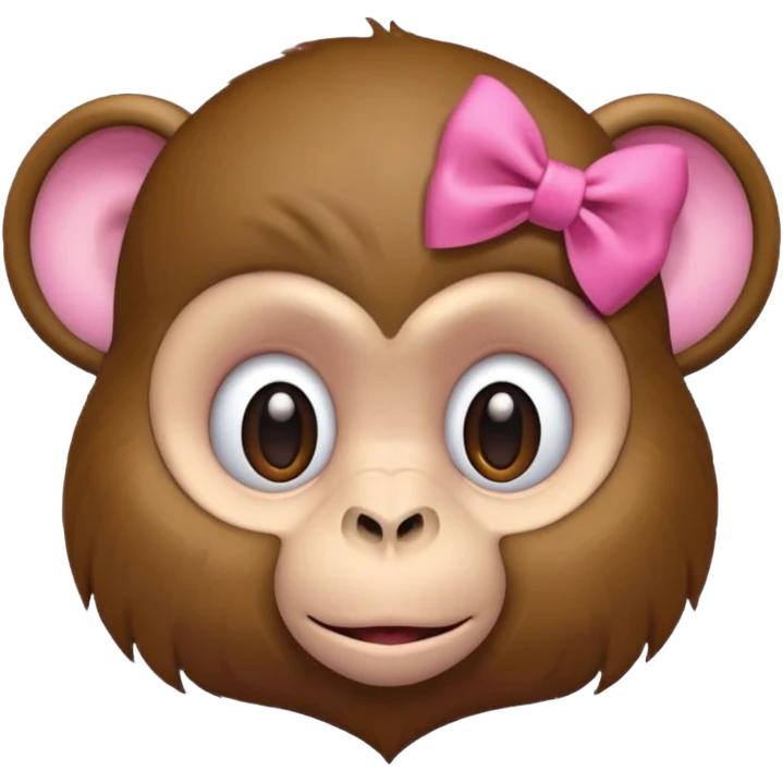 Monkey with a hair 🎀 emoji