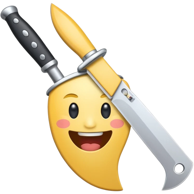 cute knife with face emoji