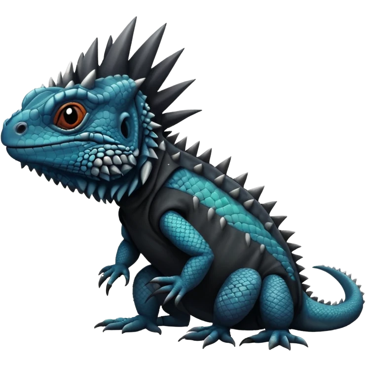 Goth Iguana. emoji
