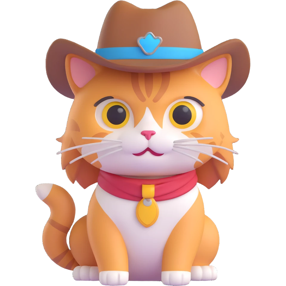 cat in a cowboy hat emoji