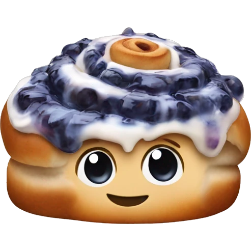 Blueberry cinnamon roll  emoji